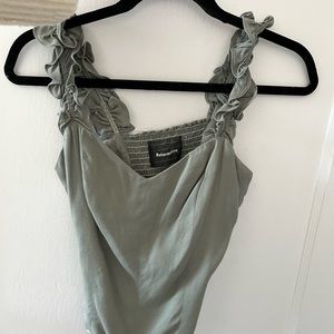 Reformation Green Tank Top Blouse